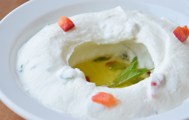 Image of Greek Yoghurt plate from Clay's Lebanese Mezza menu