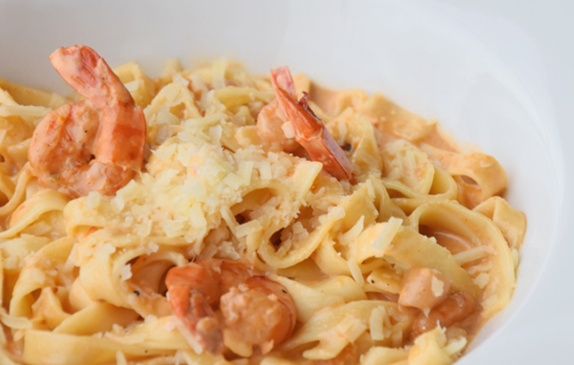 Image of Italian seafood tagliatelle from Clay restaurant's pastas menu